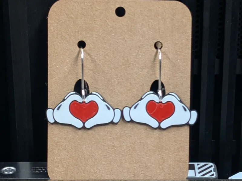 Mickey Heart Hands earings