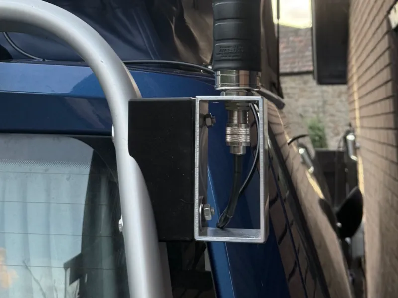 VW Transporter Bike Rack Standoff to mount Antenna