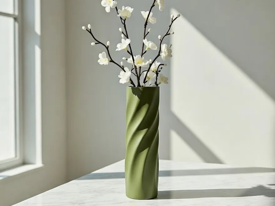 Vase minimaliste ondulé