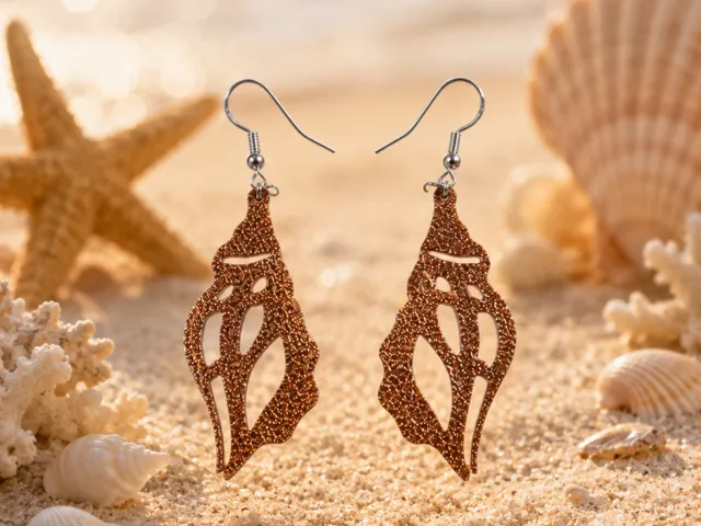 Triton shell earrings