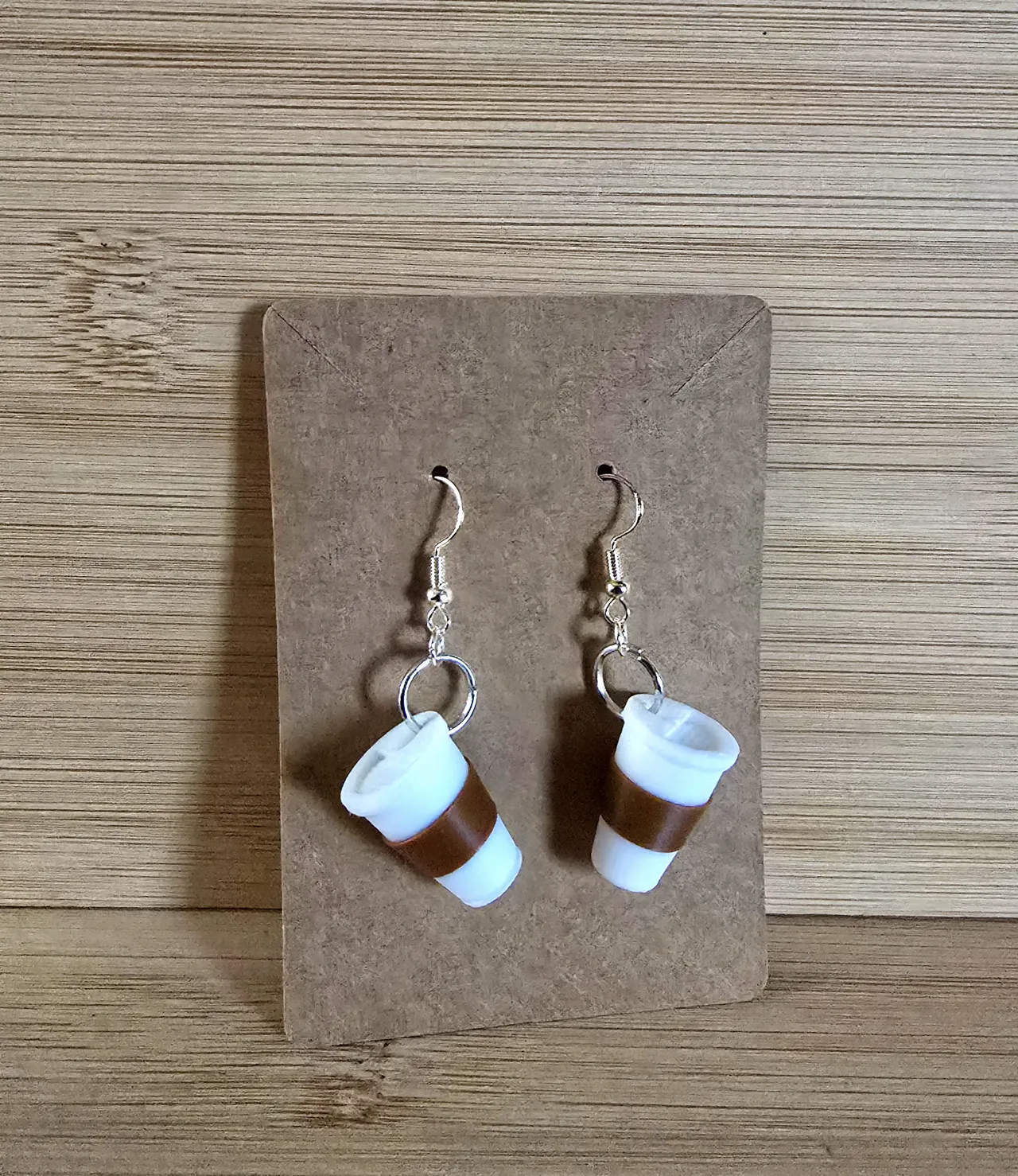 Cute Coffee Cup Dangle Earrings - Commercial Use view 2