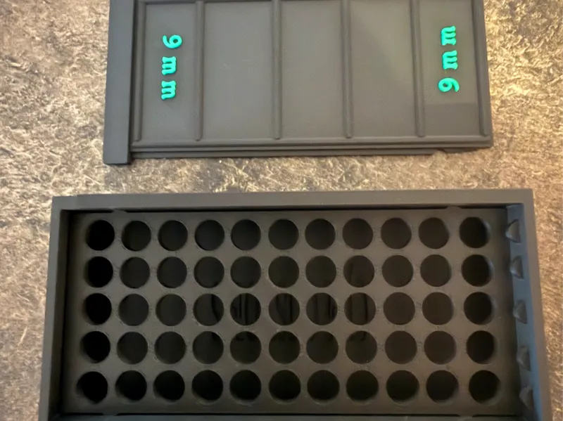 50 Round 9mm Ammo Box