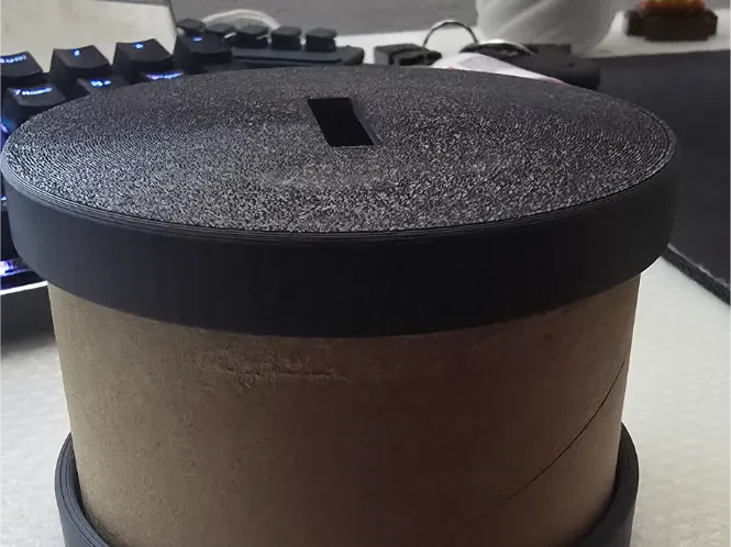 cardboard spool money savings pot