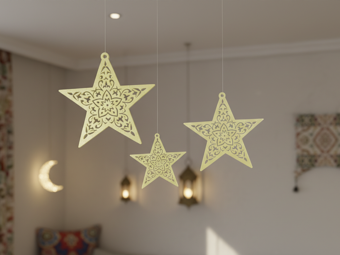 Hanging Star Decoration Set –  Islamic Home Decor