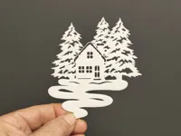 Ornement de Noël maison enneigée — photo 1