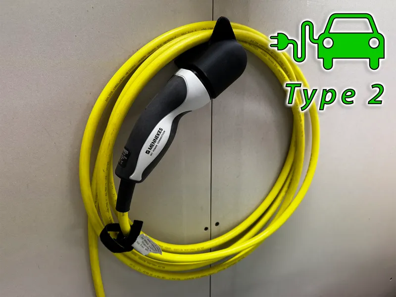 Type 2 Charger-Side Plug Holder, Low-Profile
