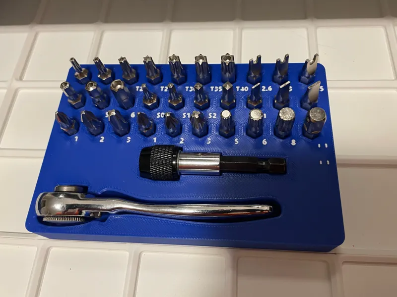 Gridfinity Strebito Mini Angle Ratchet Holder