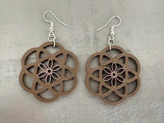 Lotus Flower Earrings (0.2mm Nozzle Required)