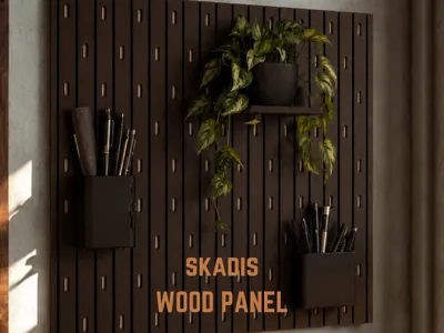 Skadis Wood Panel - Pegboard System