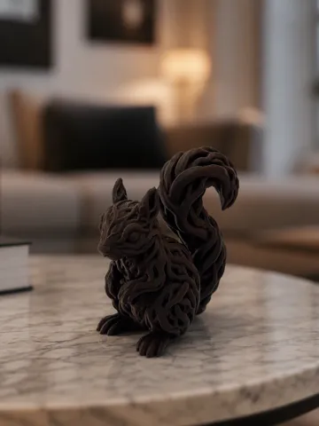 Modelo para impresión 3D: Eichhoernchen "Rankenschweif" verflochtenes Holz — vista de referencia 2