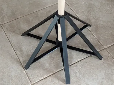 Compact folding indoor flag stand
