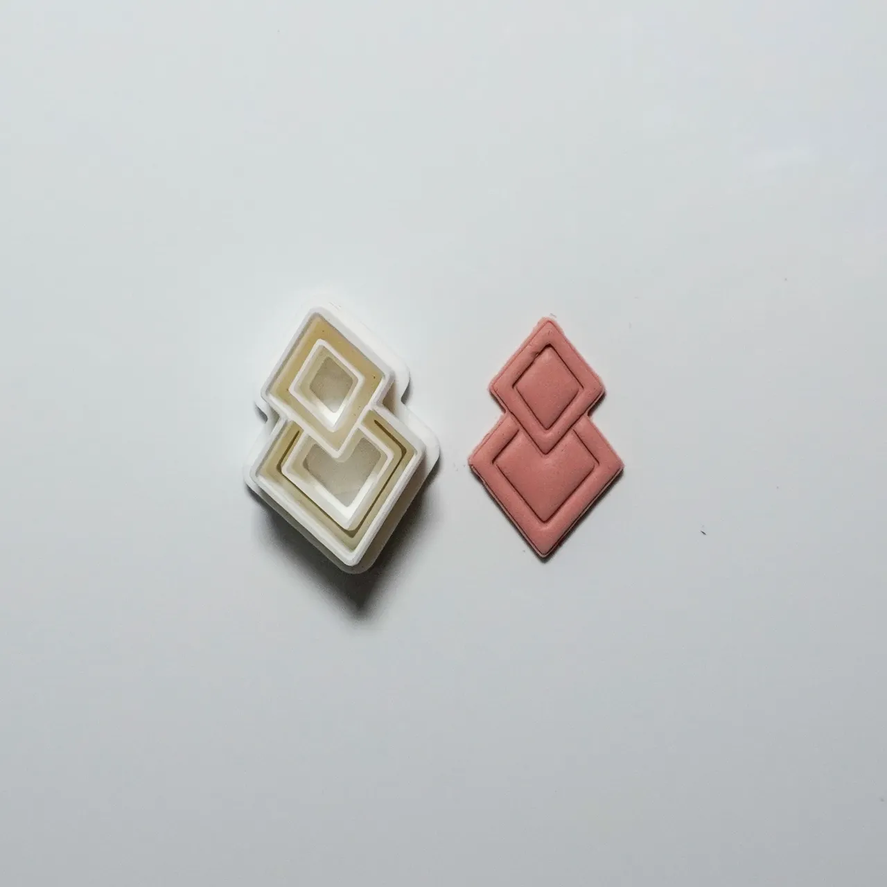 Geometrical Polymer Clay Cutter Earrings Necklace view 2