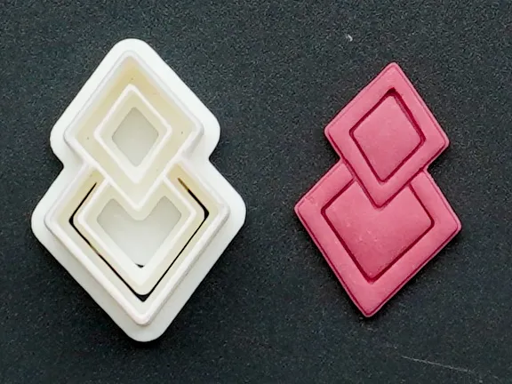 Geometrical Polymer Clay Cutter Earrings Necklace