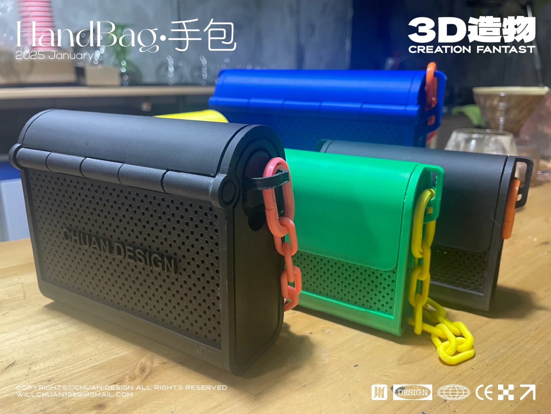 Miniatura 2 do modelo 3D 挂耳手包· HandBag