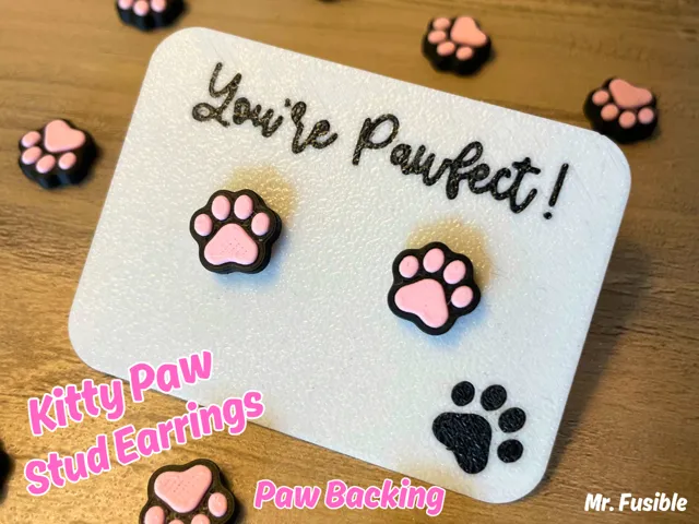 Cat Paw stud earrings