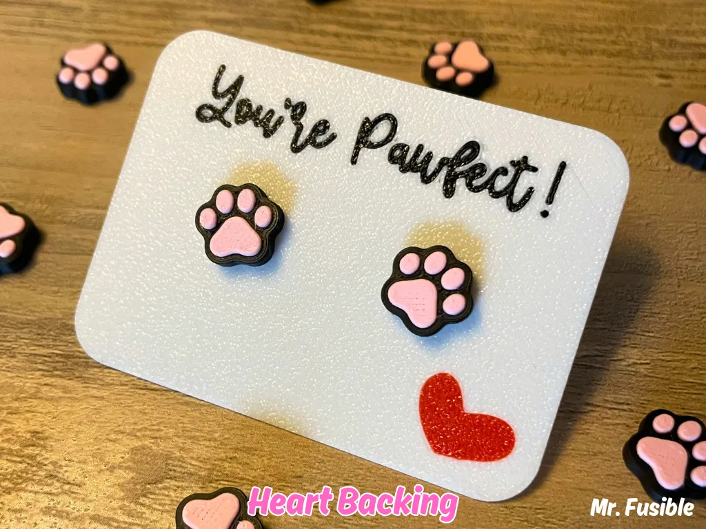 Cat Paw stud earrings view 2