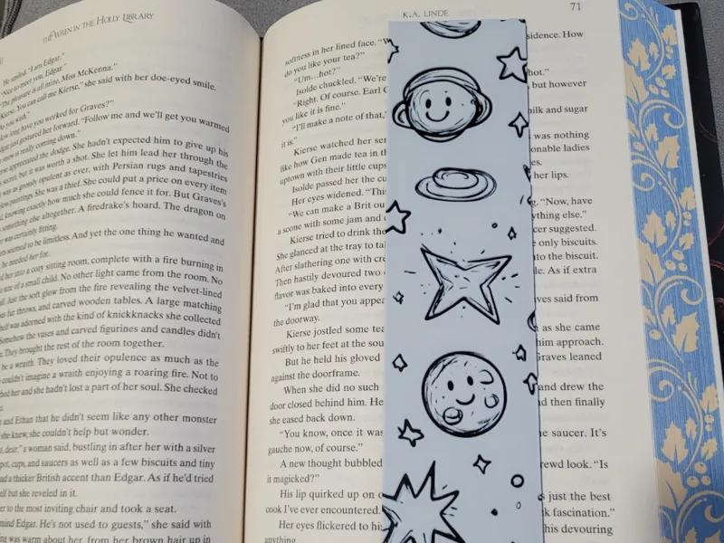 Cute Space Bookmark