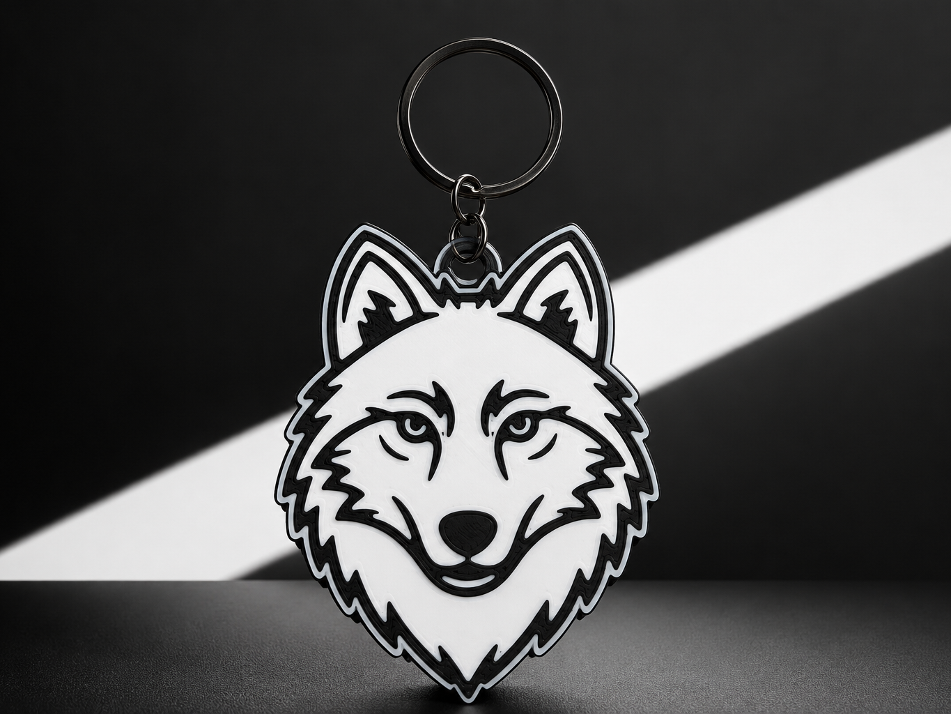 Wolf keychain