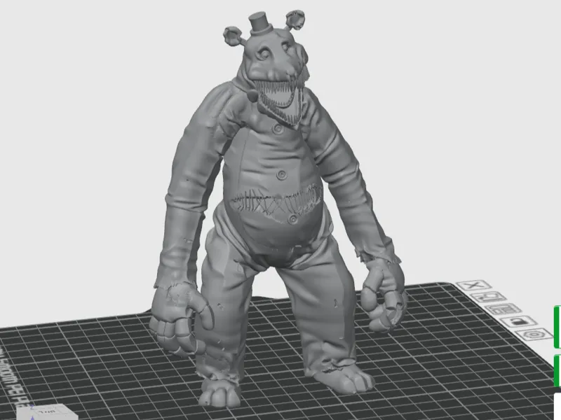 Corrupted Golden Freddy: FNaF Horror Print