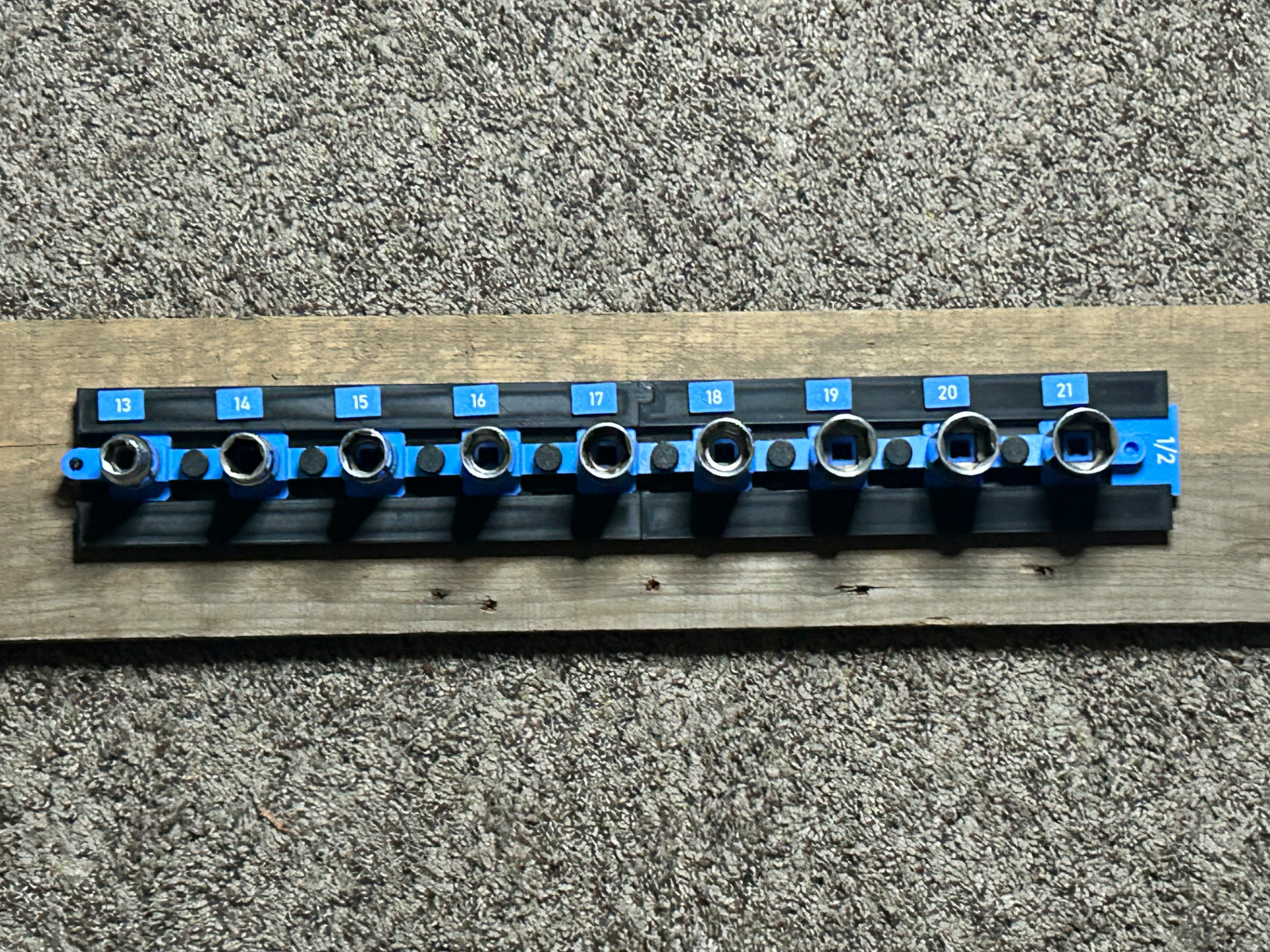 Miniatura 1 do modelo 3D Modular 1/2” Drive Metric Socket Storage