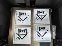 0.2mm layer, 2 walls, solid infill (4 faceplates)
