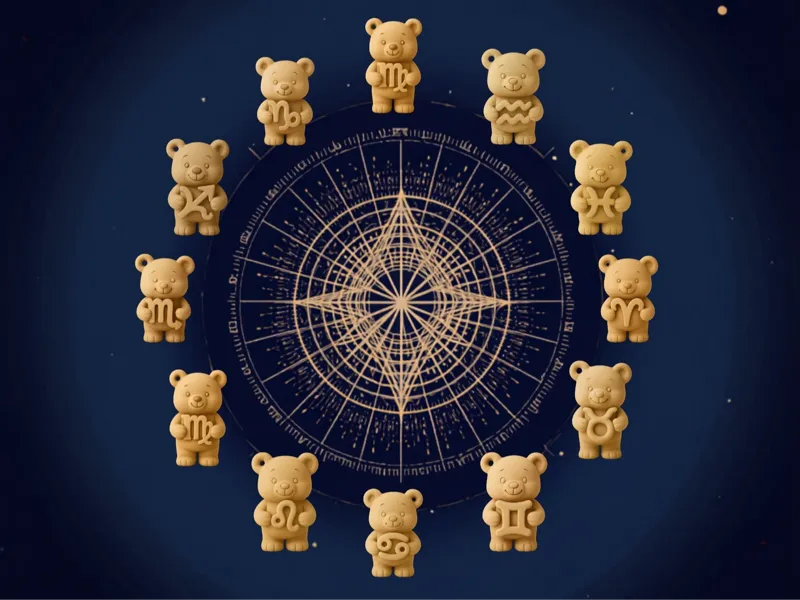 Teddy Bear Zodiac Keychain Collection