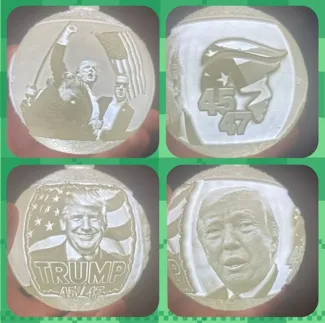 Trump 45/47 Fight Fight Fight Lithophane Globe