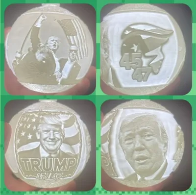 Trump 45/47 Fight Fight Fight Lithophane Globe