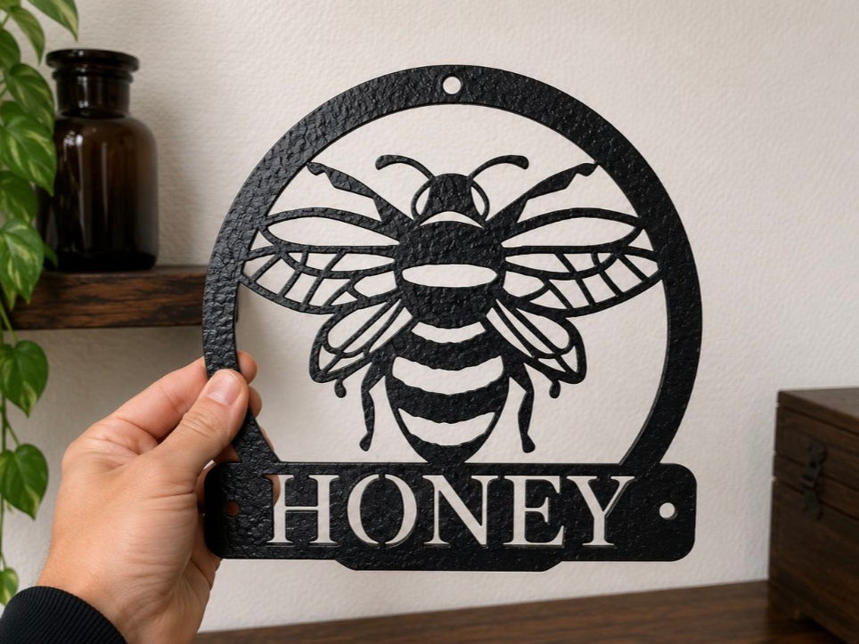 Honey Bee Sign – Beekeeping Wall Decor