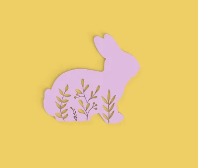 Easter Bunny Wall Art Multi Color 