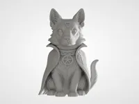 Figurine chien gothique — loup mystique — photo 1