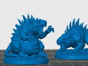 3 mutant rats dire rats designed fdm printing 32mm