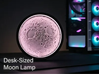 Desk-Sized Moon Lamp (ESP8266 / WLED ready)