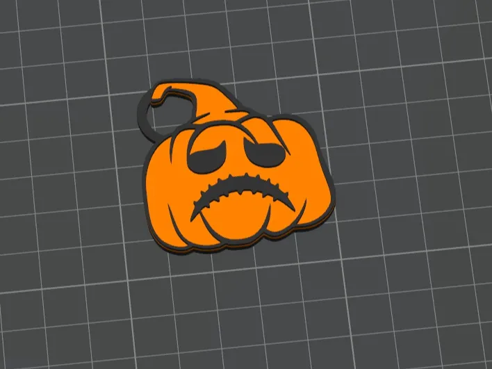 Halloween pumpkin keychain