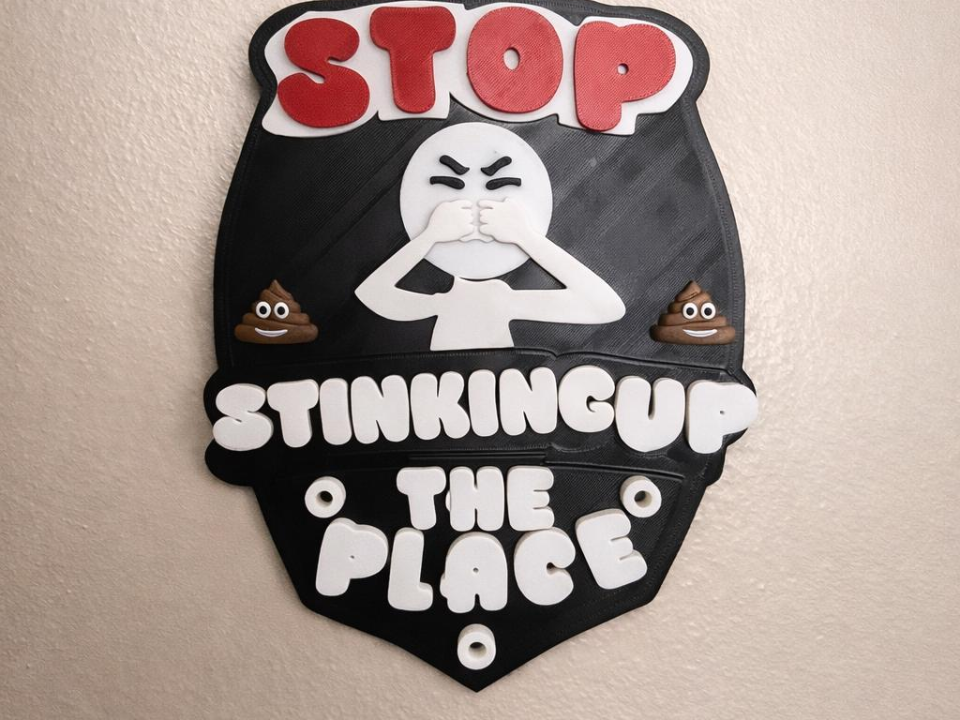 stinking up toilet sign 