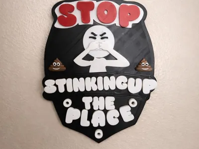 stinking up toilet sign 