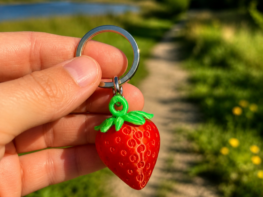 Strawberry Keychain – Cute Fruit Charm