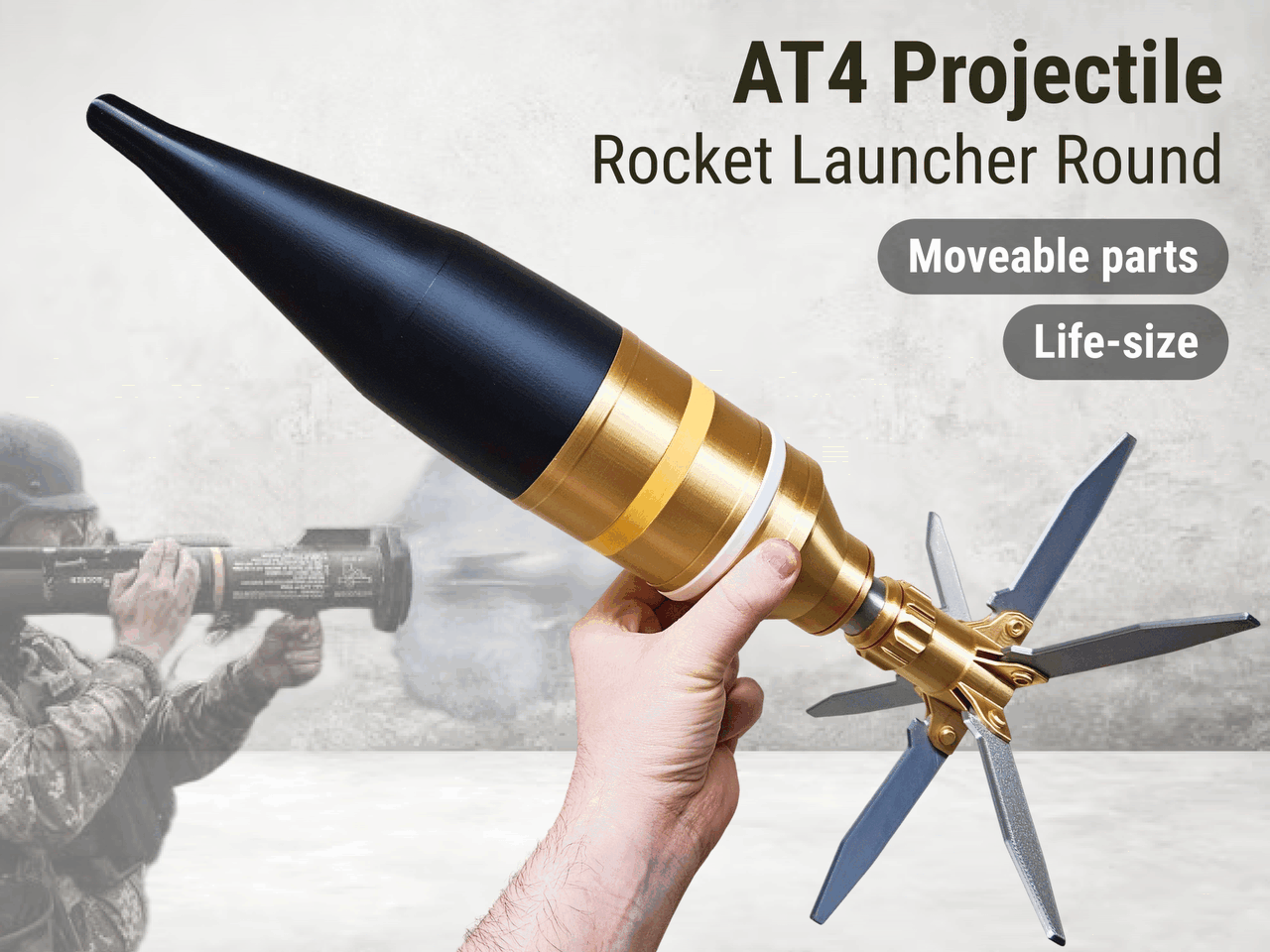 AT4 Rocket Launcher Projectile | Life-size - 1