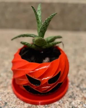Pumpkin Planter Vase with Base