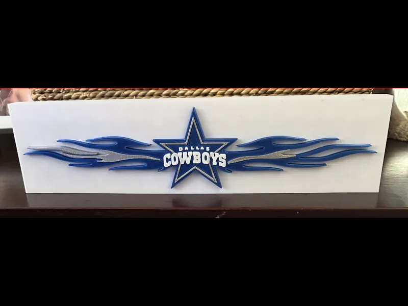 Dallas Cowboys Star Logo w Flames