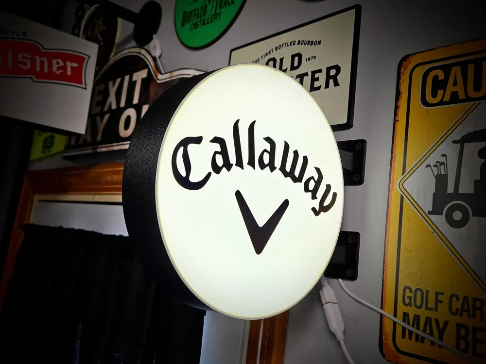 Callaway Golf ~ 2-Sided LED Lightbox Wall Sign - Free 3D Print Model ...