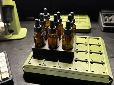Gridfinity 30ml Bottle Holders (Single & 3x3)