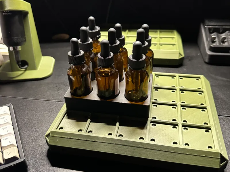 Gridfinity 30ml Bottle Holders (Single & 3x3)