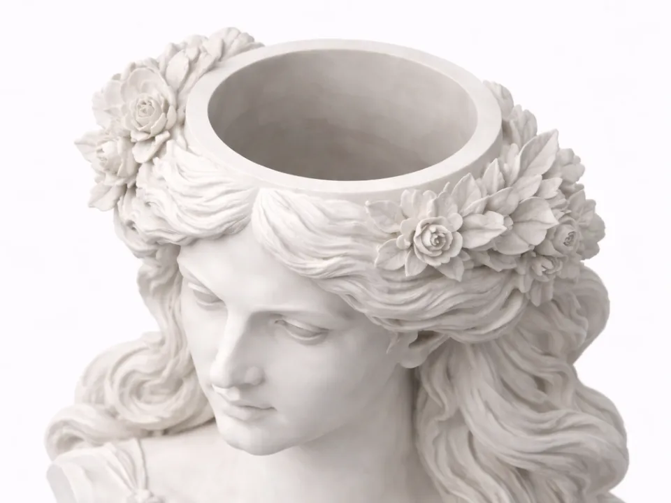 Jardinière buste de déesse grecque
