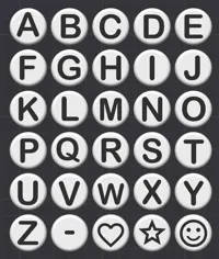 A-Z - Heart Star Smiley