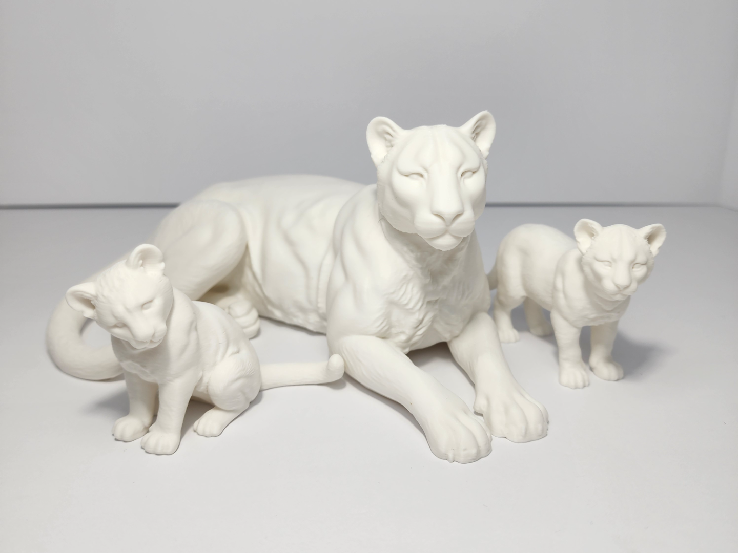 Realistic Cougar Family