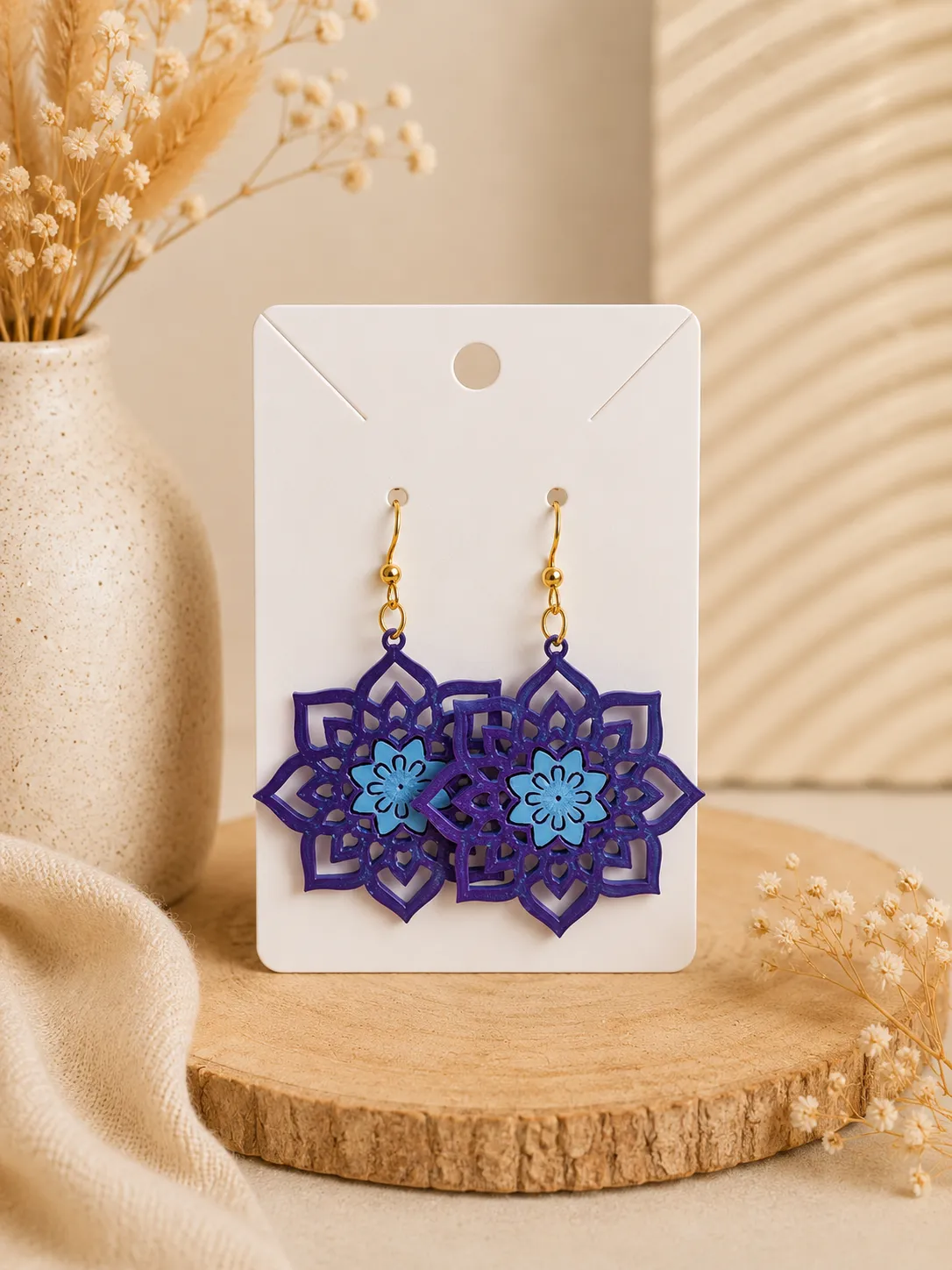 Boucles d'oreilles - Style Mandala view 3