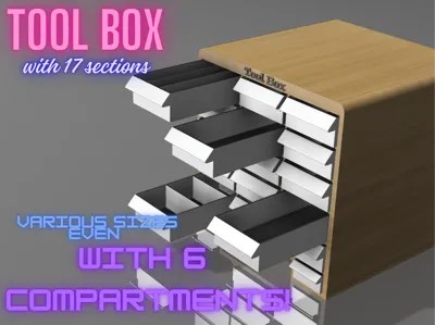 Modular Tool Box Organizer – 17 and 6 Compartments
