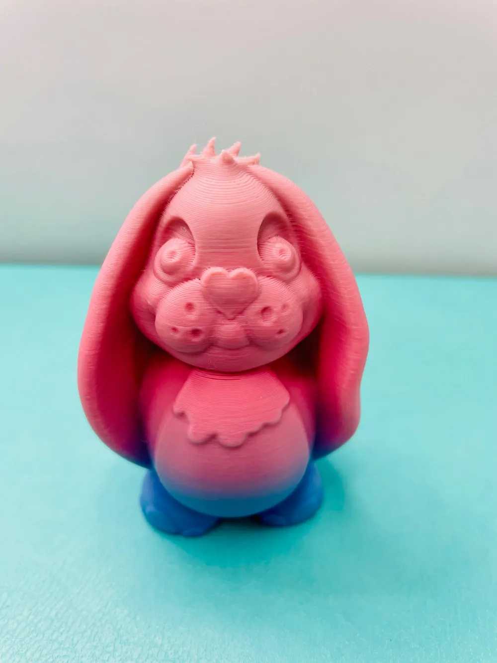 Bunny with Heart Nose - Free 3D Print Model - MakerWorld