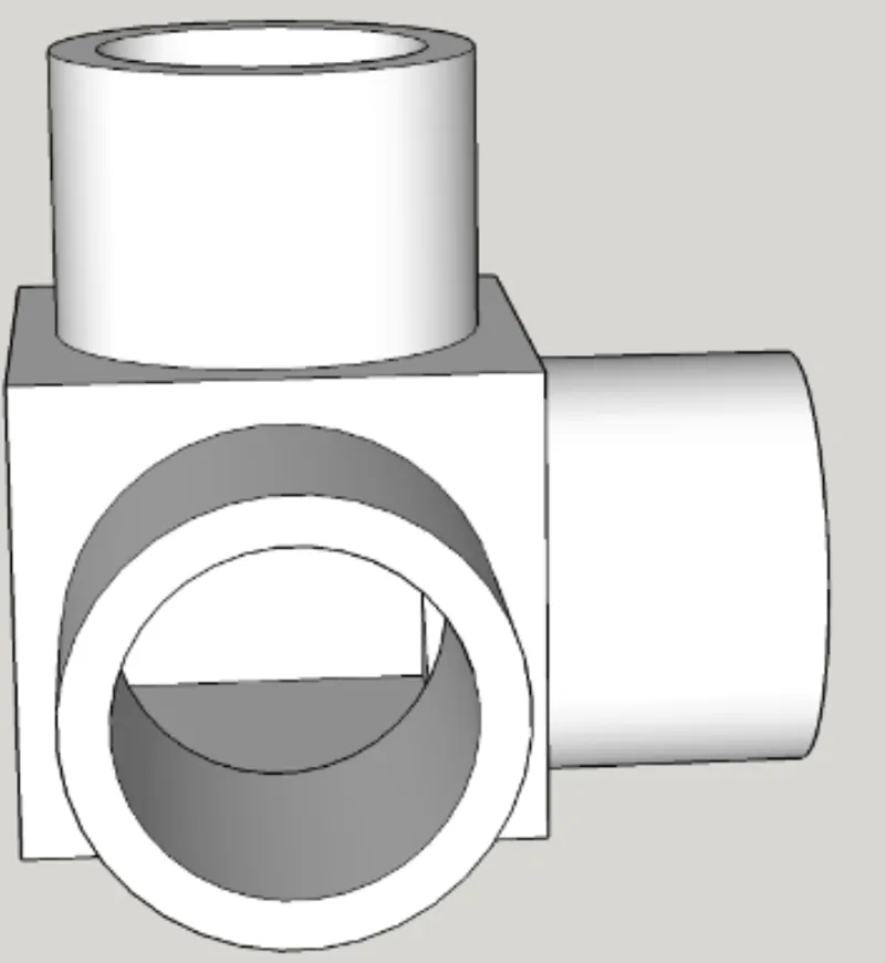 Corner pieces to make a pipe cube